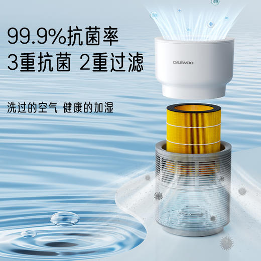 【韩国大宇无雾加湿器】大宇无雾加湿器家用孕妇婴儿卧室空调房间室内水立方空气2024新款PH06/S 商品图0
