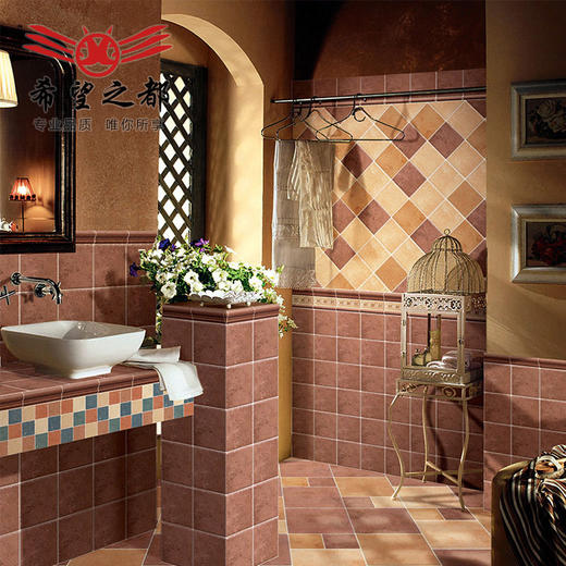 五彩佛山美式150300150*地中海仿古墙砖*清新阳台小工厂内墙300 商品图3