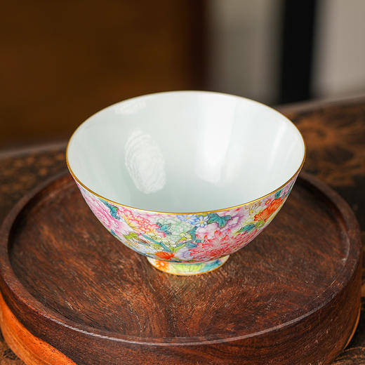 溢珍堂万花撇口杯 商品图5