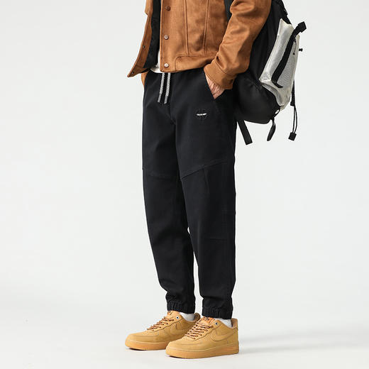 【新款DQ】大依优型大码松紧腰小脚休闲裤长裤男舒适休闲简约百搭加肥加大男装潮款 商品图3