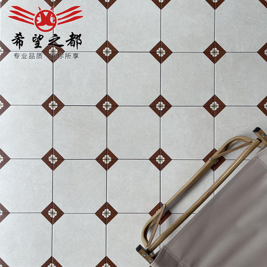 地砖复古阳台地面古风小砖卫生间玄关200x200法式厨房瓷砖中花砖 商品图1