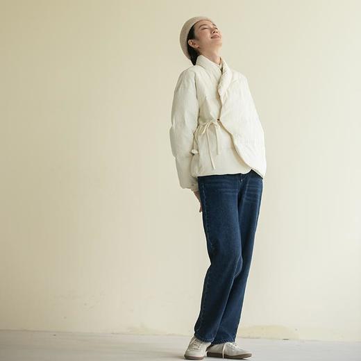 牧衣游原创 牛仔蓝棉质长裤*复古休闲纯棉丹宁裤女新款 汀雨 商品图2