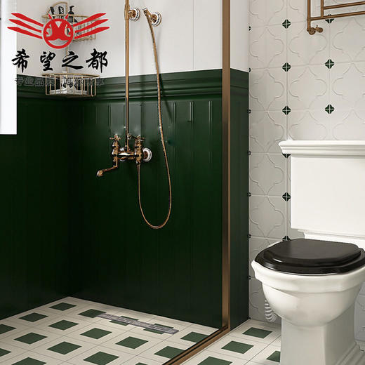 浴室仿古砖复古护墙板卫生间酒花砖墙裙瓷砖法式美式客砖红色餐厅 商品图0