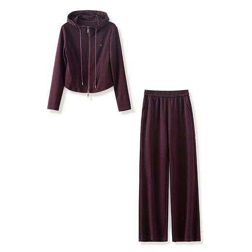 休闲运动套装时尚洋气开衫连帽拉链上衣两件套WLZD2430303 商品图4