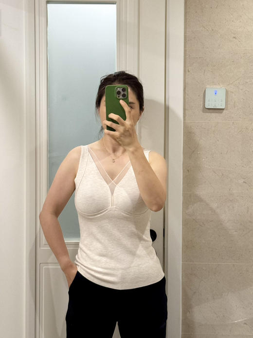 24秋冬--德绒羊毛蚕丝无痕带胸垫保暖背心【包邮/三天无理由退换】 商品图5