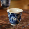 问鼎天石窑白陶泥元青花花神杯（鱼藻纹） 商品缩略图3