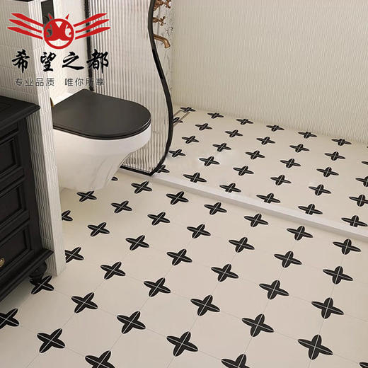 燕子黑白300x900砖水泥墙复古法式地砖微浴室厕所卫生间瓷砖花砖 商品图3