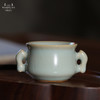 问鼎汝瓷收藏款天青鱼耳缸杯（双耳） 商品缩略图0