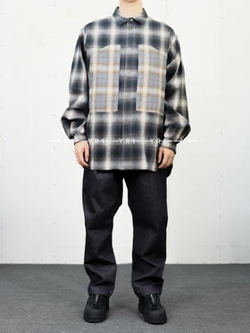 White Mountaineering | 中袖格纹工装衬衫