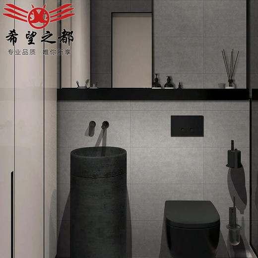 瓷砖奶厨房地砖墙砖白色800x800素色 侘寂风微水泥卫生间仿古砖 商品图3