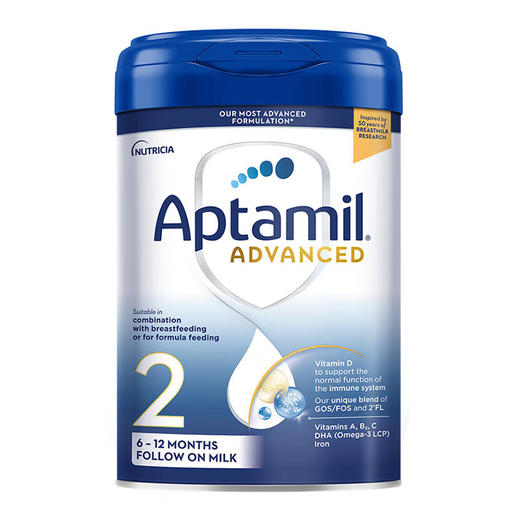 [保税区]英国 爱他美（Aptamil）白金版婴幼儿配方奶粉 2段 800g 商品图0
