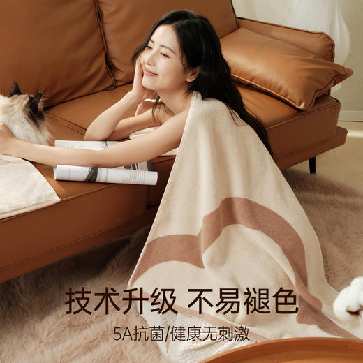 【棉疆溯源】洁丽雅全棉毛浴巾绒花系列新疆棉加厚柔软亲肤洗脸洗澡 商品图2