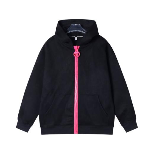 WT118秋冬季新款时尚个性撞色拉链连帽卫衣外套休闲百搭运动上衣 商品图1