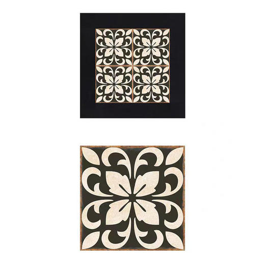 砖法式黑色复古中细条卫生间古风木纹479小玄关花砖轻厨房餐厅*75 商品图4