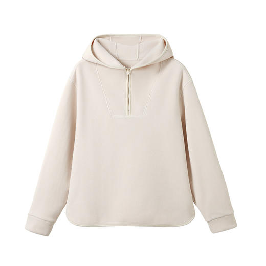 【2025冬季】摇粒绒连帽卫衣 宽松加厚外搭日韩休闲上衣 带拉链套头长袖外套 商品图5