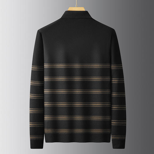 【新款DPF】大依优型大码翻领毛衣针织衫毛衫休闲加肥加大男士胖子大码内搭上衣打底衫 商品图7