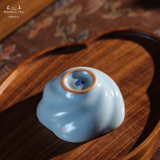 问鼎汝瓷收藏款传统天青玫瑰杯 商品图5