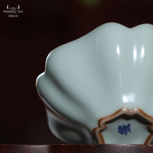 问鼎汝瓷收藏款天青葵花杯 商品图4