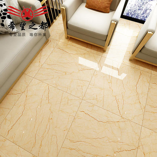 大理石希望通体瓷砖 负离子都800x800地砖地板品质暖色客厅黄色之 商品图2