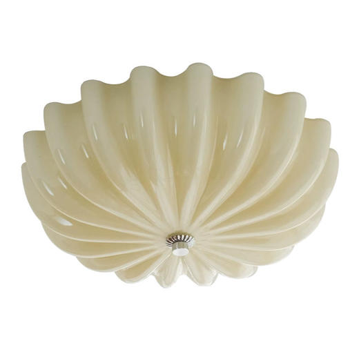 灯具奶油阳台中古灯法式儿童房包豪斯风卧室吸顶灯餐厅玻璃书房 商品图4