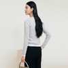 玳莎假两件圆领针织衫时尚通勤百搭撞色显瘦上衣2024年冬季新款女  ED33307 商品缩略图3