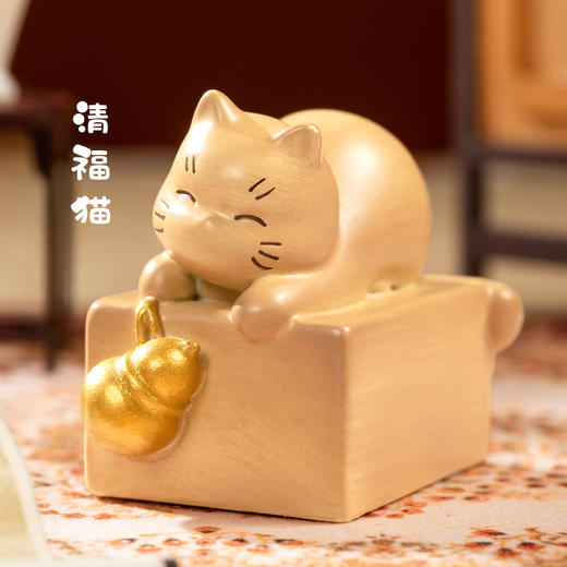 【故宫礼品】五福临门福猫送福印章套装 商品图5