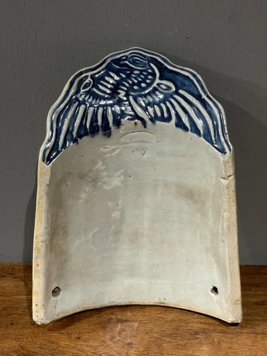 青花模造凤纹瓷瓦当一对，顺丰包邮 商品图9