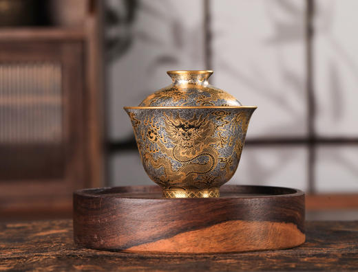 溢珍堂-金龙升渊小盖碗 商品图6