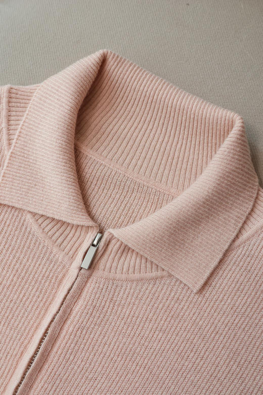 法式柔肤翻领羊毛开衫 商品图1