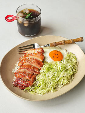 港式鸡腿排盖饭‼️鲜嫩多汁🍛低卡美味