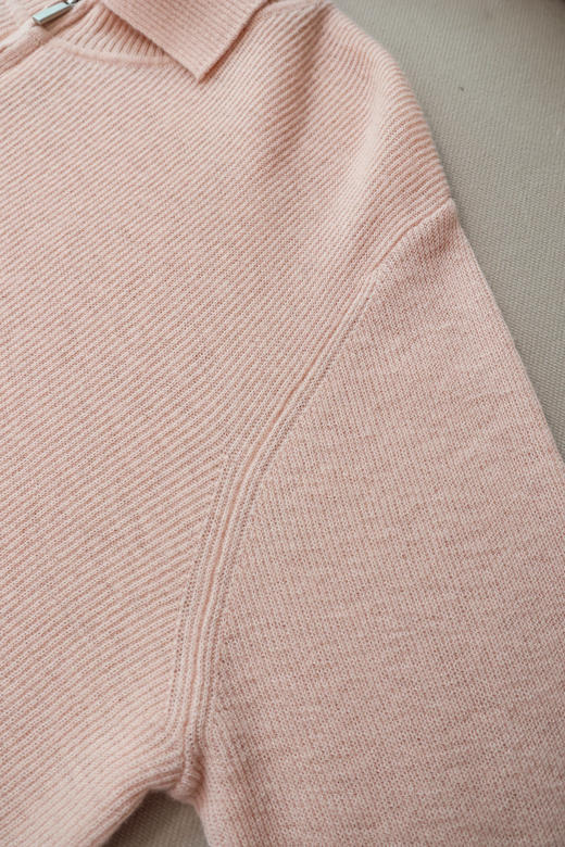 法式柔肤翻领羊毛开衫 商品图2