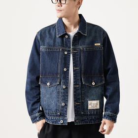 【新款DQ】大依优型大码牛仔外套新款牛仔衣青年百搭上衣潮款加肥加大胖子潮流