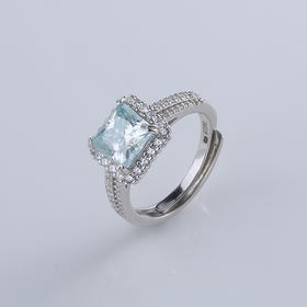 【宏艺珠宝】雾入松海莫桑钻·银s925戒指