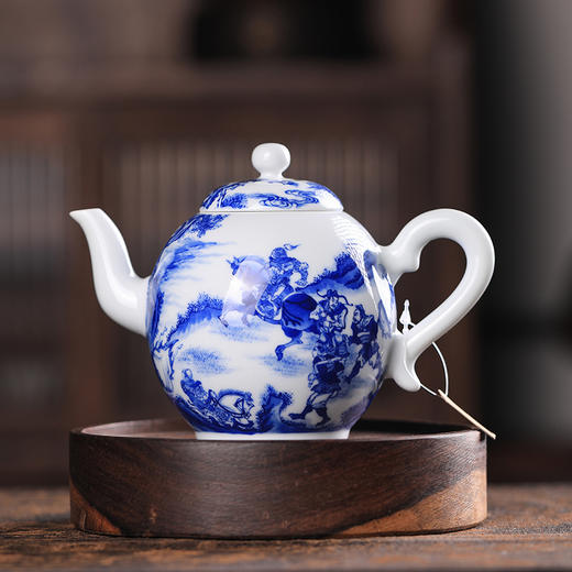 铭墨-三国三顾茅庐陶瓷壶 商品图1