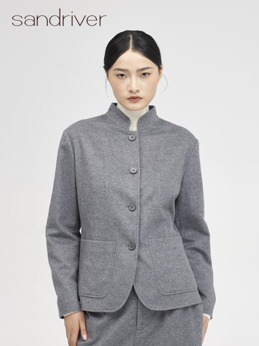 西藏羊绒呢中式女西服SJF96W270N 商品图1