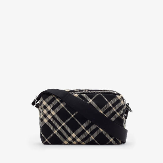 BURBERRY 巴宝莉 男士马术骑士徽标贴花格纹斜背包 格子 8092017 B8687 商品图2