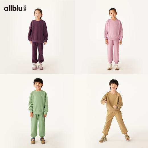 【冬Vol.3】allblu幼岚【玉米绒】儿童卫衣男童女童24冬新款不易掉毛针织套装ZY 商品图2