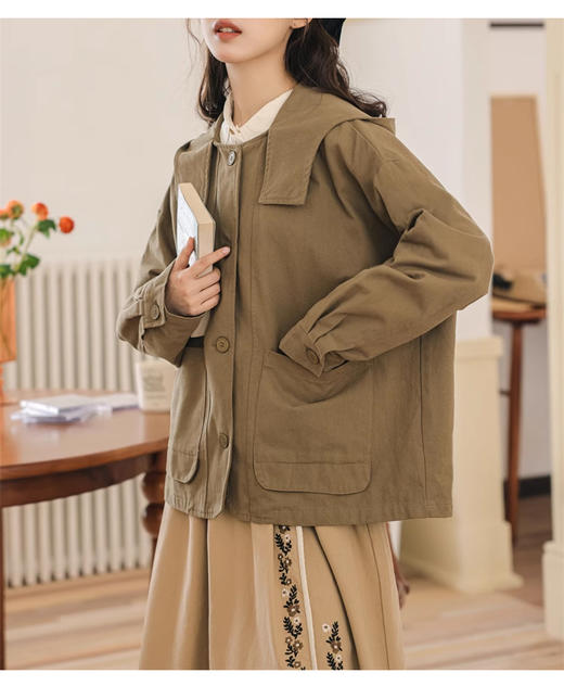 裁缝学苑AQ372休闲连帽短外套纸样女装上衣开衫服装样板图纸 商品图1