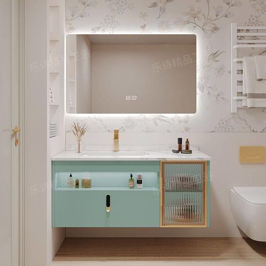 一体轻奢现代柜卫生间组合洗脸盆浴室柜盆洗漱洗手池岩板小户型台 商品图2