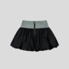 GOODBAI 拼接拉链双层褶皱半身短裙 商品缩略图2