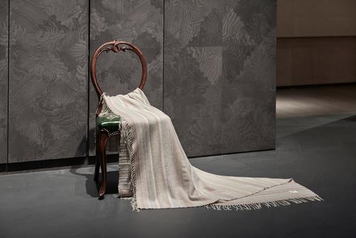 西藏手工艺氆氇植物染羊绒流苏披肩SJF95W554E 商品图0