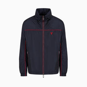 EMPORIO ARMANI 阿玛尼 男士带拉链和滚边的尼龙短防晒衣 深蓝色 EM000176 AF10496 UB118