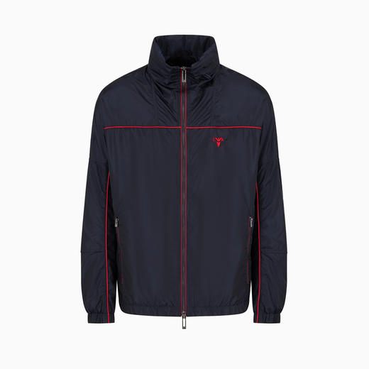 EMPORIO ARMANI 阿玛尼 男士带拉链和滚边的尼龙短防晒衣 深蓝色 EM000176 AF10496 UB118 商品图0