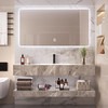 洗手盆双人浴室柜组合台双盆卫生间洗脸盆组合轻奢大理石柜洗漱 商品缩略图0