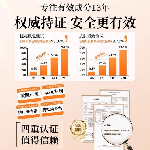 【抗糖抗氧 抵御初老】虾青素精华液1.5ml×30支/盒装#虾青素美白次抛精华液双抗紧致抗皱氧糖化提亮去暗黄改善暗沉官方 商品图4