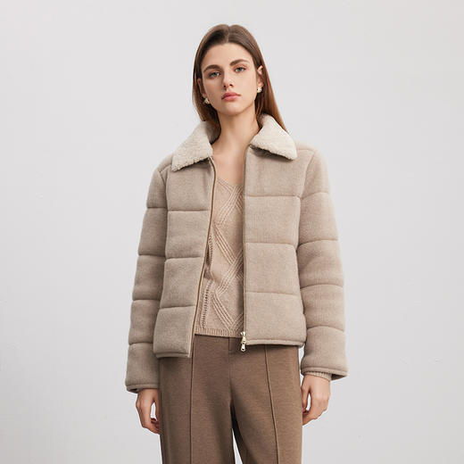 【羊绒棉服外套】羊绒世家秋冬新品女士针织保暖外套 商品图2