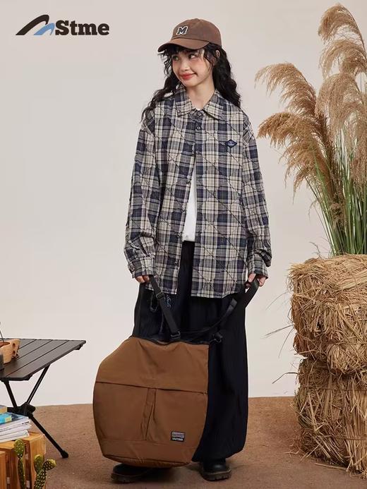 早乙女惠子saotome/STMCS243241/面料再造肌理格纹长袖衬衫 商品图3