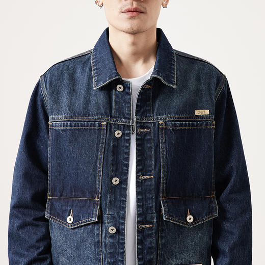 【新款DQ】大依优型大码牛仔外套新款牛仔衣青年百搭上衣潮款加肥加大胖子潮流 商品图8