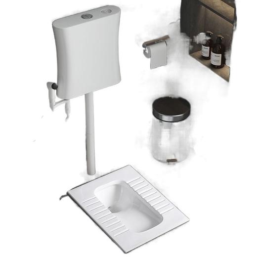 蹲厕所超薄存水便盆式无弯卫浴13cm带便器卫生间蹲弯蹲坑18cm 商品图3