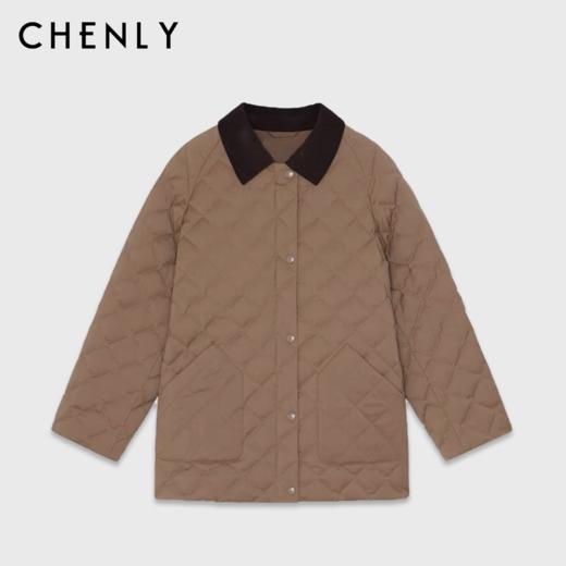 尘衣｜撞色灯芯绒领复古猎装风羽绒夹克 商品图0